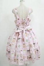 画像3: metamorphose / 【プラスサイズ】Classic Tea House レースアップジャンパースカート プラスサイズ ピンク H-25-09-29-009-ME-OP-NS-ZH (3)