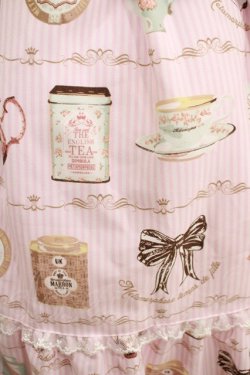 画像4: metamorphose / 【プラスサイズ】Classic Tea House レースアップジャンパースカート プラスサイズ ピンク H-25-09-29-009-ME-OP-NS-ZH