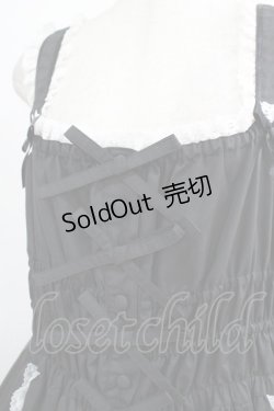 画像4: metamorphose / 【プラスサイズ】シャーリングティアードジャンパースカート プラスサイズ ブラック/ホワイト H-25-09-29-010-ME-OP-NS-ZH