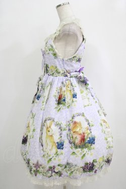 画像2: BABY,THE STARS SHINE BRIGHT / Happy Easter〜Easter Bunny’s Spring Garden〜柄クロスジャンパースカート Free ラベンダー H-25-09-29-002-BA-OP-NS-ZH
