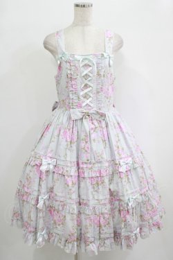 画像1: metamorphose / 【プラスサイズ】シャーロットティアードジャンパースカート プラスサイズ ミント H-25-09-29-013-ME-OP-NS-ZH
