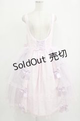 metamorphose / 【プラスサイズ】Mellifluous フロントあきフリルジャンパースカート プラスサイズ ピンク H-25-09-29-014-ME-OP-NS-ZH