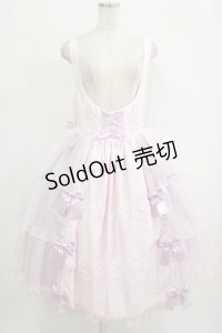 metamorphose / 【プラスサイズ】Mellifluous フロントあきフリルジャンパースカート プラスサイズ ピンク H-25-09-29-014-ME-OP-NS-ZH