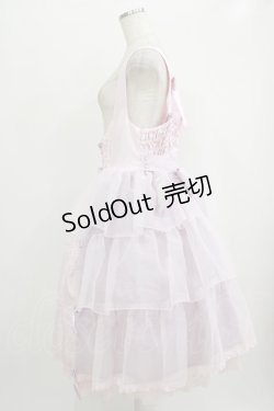 画像2: metamorphose / 【プラスサイズ】Mellifluous フロントあきフリルジャンパースカート プラスサイズ ピンク H-25-09-29-014-ME-OP-NS-ZH