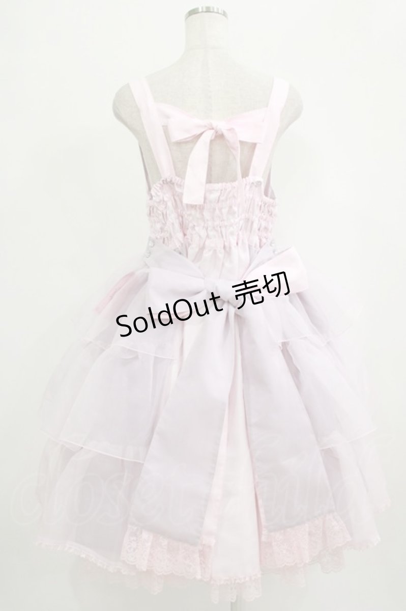 画像3: metamorphose / 【プラスサイズ】Mellifluous フロントあきフリルジャンパースカート プラスサイズ ピンク H-25-09-29-014-ME-OP-NS-ZH (3)