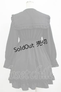 画像3: DearMyLove / クロス刺繍セーラーワンピース L ブラック H-25-09-29-020-EL-OP-NS-ZH