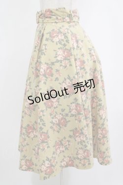 画像2: an another angelus / ローズ柄サッシュベルト付きスカート Free MASTERED H-25-09-30-1025-CA-SK-NS-ZH