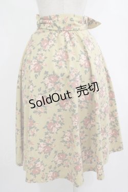 画像3: an another angelus / ローズ柄サッシュベルト付きスカート Free MASTERED H-25-09-30-1025-CA-SK-NS-ZH