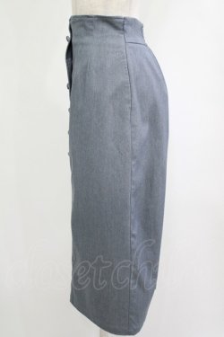 画像2: an another angelus / フロント釦ハイウエストタイトスカート Free BLUE GRAY H-25-09-30-1026-CA-SK-NS-ZH