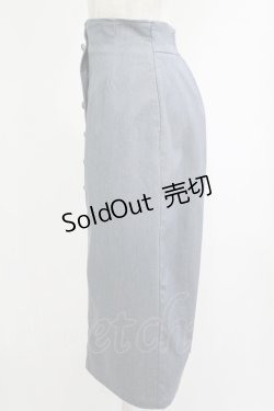 画像2: an another angelus / フロント釦ハイウエストタイトスカート Free BLUE GRAY H-25-09-30-1026-CA-SK-NS-ZH