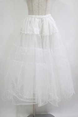 画像1: Victorian maiden / ロングチュールパニエ free ホワイト H-25-09-30-1027-CL-SK-NS-ZH