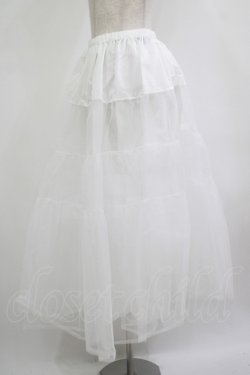 画像2: Victorian maiden / ロングチュールパニエ free ホワイト H-25-09-30-1027-CL-SK-NS-ZH