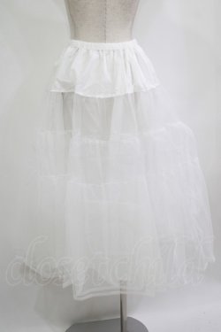 画像3: Victorian maiden / ロングチュールパニエ free ホワイト H-25-09-30-1027-CL-SK-NS-ZH