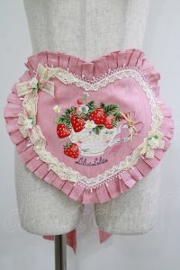 Lilizi（海外ロリータブランド） / いちご刺繍ハートエプロン  ピンク H-25-09-30-1030-PU-ZA-NS-ZH