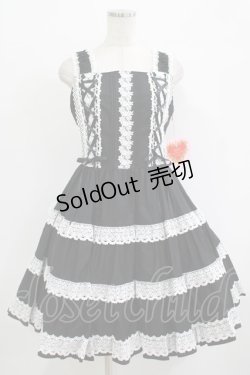 画像1: BABY,THE STARS SHINE BRIGHT / ミルフィーユジャンパースカート（2022年） Free ブラック H-25-09-30-1004-BA-OP-NS-ZH