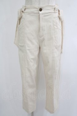 画像1: Fi.n.t / シフォンリボン付きストレートパンツ Free IVORY H-25-09-30-1032-CA-PA-NS-ZH