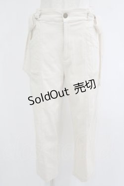 画像1: Fi.n.t / シフォンリボン付きストレートパンツ Free IVORY H-25-09-30-1032-CA-PA-NS-ZH