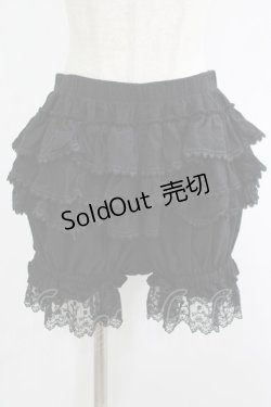 画像1: MIST夕霧工作室（海外ロリータブランド） / フリルドロワーズ L ブラック H-25-09-30-1037-PU-PA-NS-ZH