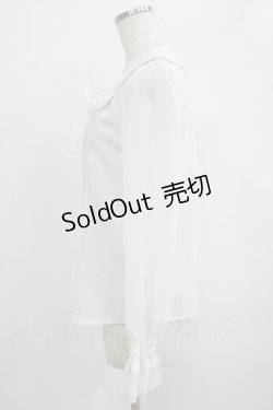 画像2: To Alice / カメオリボンジャボ付きブラウス S オフ H-25-09-30-1040-LO-BL-NS-ZH