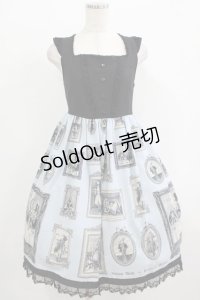 Innocent World / 金子國義アリスハイウエストジャンパースカート Free サックス H-25-09-30-1005-IW-OP-NS-ZH