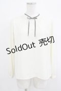 Fi.n.t / リボン付きチュールレースヨークブラウス Free OFF WHITE H-25-09-30-1042-CA-BL-NS-ZH