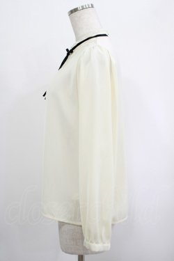 画像2: Fi.n.t / リボン付きチュールレースヨークブラウス Free OFF WHITE H-25-09-30-1042-CA-BL-NS-ZH