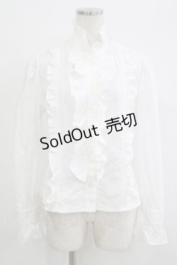 画像1: ALICE and the PIRATES / A/Pタイ付き立ち衿ブラウス Free オフ H-25-09-30-1044-PA-BL-NS-ZH