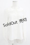 Ank Rouge / ドットチュールブラウス M オフ H-25-09-30-1046-CA-BL-NS-ZH