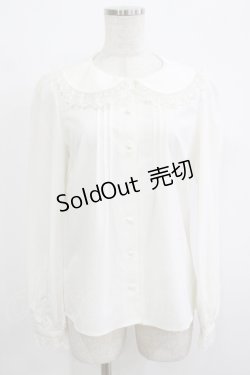 画像1: Ank Rouge / ドットチュールブラウス M オフ H-25-09-30-1046-CA-BL-NS-ZH