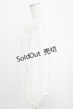 画像2: Ank Rouge / ドットチュールブラウス M オフ H-25-09-30-1046-CA-BL-NS-ZH