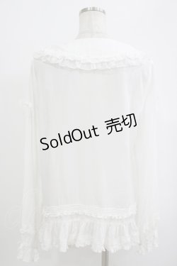画像3: Cute.Q（海外ロリータブランド） / フリルリボンブラウス L オフ H-25-09-30-1047-GO-BL-NS-ZH