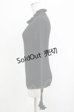 画像2: Secret Honey / ハイネックフリルニット Free ブラック H-25-09-30-1049-CA-TO-NS-ZH