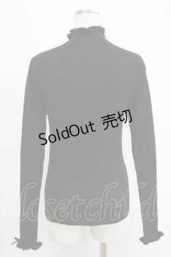 画像3: Secret Honey / ハイネックフリルニット Free ブラック H-25-09-30-1049-CA-TO-NS-ZH