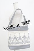 axes femme / 刺繍ショルダーバッグ  オフ/ネイビー H-25-09-30-1053-AX-BG-NS-ZH