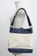 画像2: axes femme / 刺繍ショルダーバッグ  オフ/ネイビー H-25-09-30-1053-AX-BG-NS-ZH (2)
