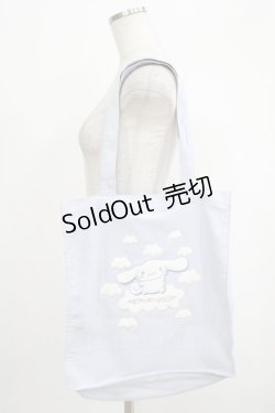 画像1: Maison de FLEUR / シナモロールトートバッグ  サックス H-25-09-30-1054-LO-BG-NS-ZH