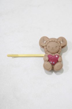 画像1: BABY,THE STARS SHINE BRIGHT / くみゃちゃんのLove Chocolateヘアピン  ブラウン H-25-09-30-1061-BA-AC-YZ-ZH
