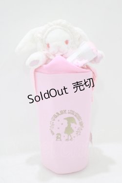 画像1: BABY,THE STARS SHINE BRIGHT / うさくみゃちゃんペットボトルホルダー  ピンク H-25-09-30-1068-BA-ZA-YZ-ZH