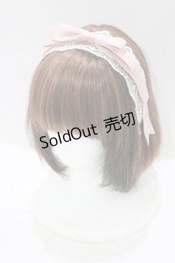 画像1: axes femme kawaii / レースリボンカチューシャ  ピンク H-25-09-30-1072-AX-AC-NS-ZH