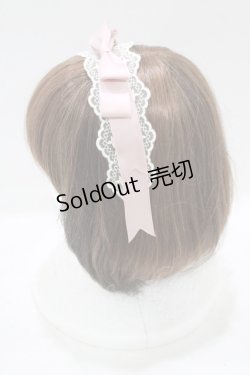 画像2: axes femme kawaii / レースリボンカチューシャ  ピンク H-25-09-30-1072-AX-AC-NS-ZH