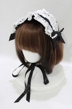 画像1: BABY,THE STARS SHINE BRIGHT / Creamy Ribbonヘッドドレス  ブラック/オフ白 H-25-09-30-1074-BA-AC-NS-ZH