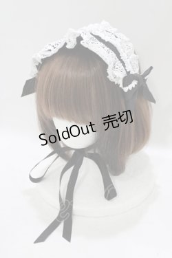 画像1: BABY,THE STARS SHINE BRIGHT / Creamy Ribbonヘッドドレス  ブラック/オフ白 H-25-09-30-1074-BA-AC-NS-ZH
