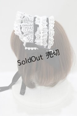 画像2: BABY,THE STARS SHINE BRIGHT / Creamy Ribbonヘッドドレス  ブラック/オフ白 H-25-09-30-1074-BA-AC-NS-ZH