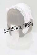 BABY,THE STARS SHINE BRIGHT / はしごレースのスピンドールヘッドドレス (綿サテン生地)  ピンク H-25-09-30-1076-BA-AC-NS-ZH