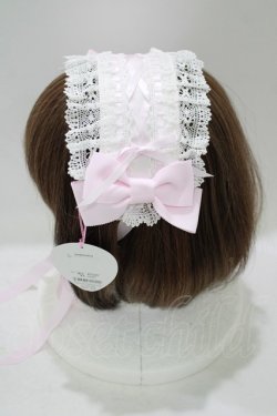画像2: BABY,THE STARS SHINE BRIGHT / はしごレースのスピンドールヘッドドレス (綿サテン生地)  ピンク H-25-09-30-1076-BA-AC-NS-ZH