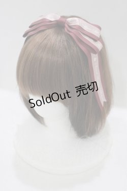 画像1: Amavel / ぱっちんロゴリボンカチューシャ  ピンク H-25-09-30-1078-CA-AC-NS-ZH