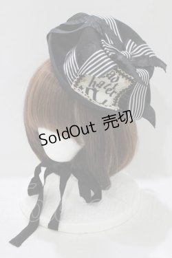 画像1: ALICE and the PIRATES / プレゼントBOXミニハット  ブラック H-25-09-30-1080-PA-AC-NS-ZH