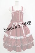 metamorphose / メアリーはしごレースジャンパースカート(無地) サイズ1 えんじ H-25-09-30-1008-ME-OP-NS-ZH