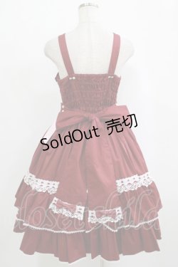 画像3: metamorphose / メアリーはしごレースジャンパースカート(無地) サイズ1 えんじ H-25-09-30-1008-ME-OP-NS-ZH