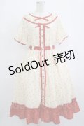 Magic of Utopia（海外ロリータブランド） / 花柄ワンピース L 生成り H-25-09-30-1010-PU-OP-NS-ZH
